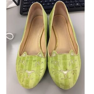 Charlotte Olympia velvet kitty loafers